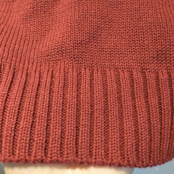 🐞NWT St. John's Bay Oversized 100% Cotton Knit Crew Neck Pull-on Sweater in Red - Picture 9 of 16